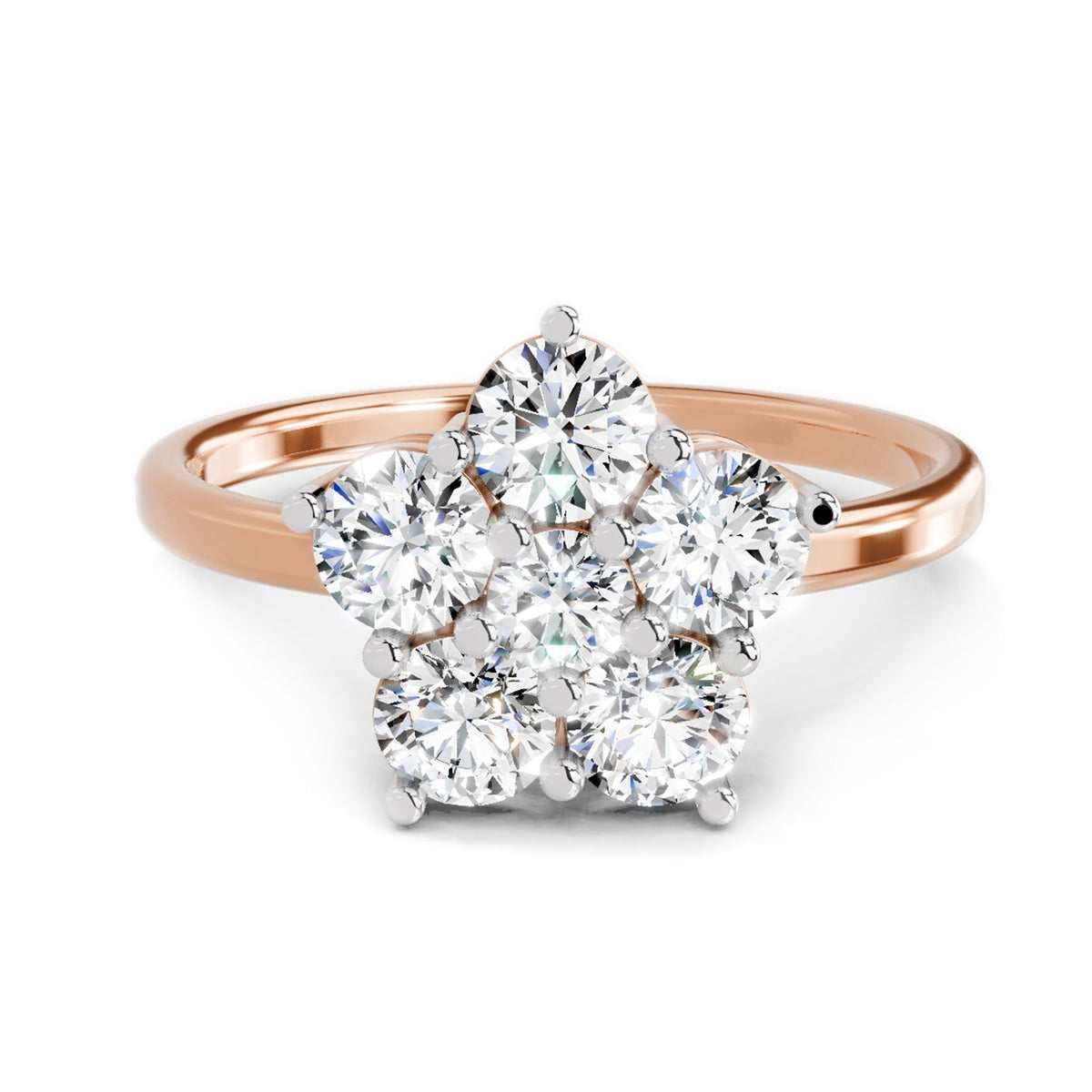 Exquisite Floral Diamond Ring