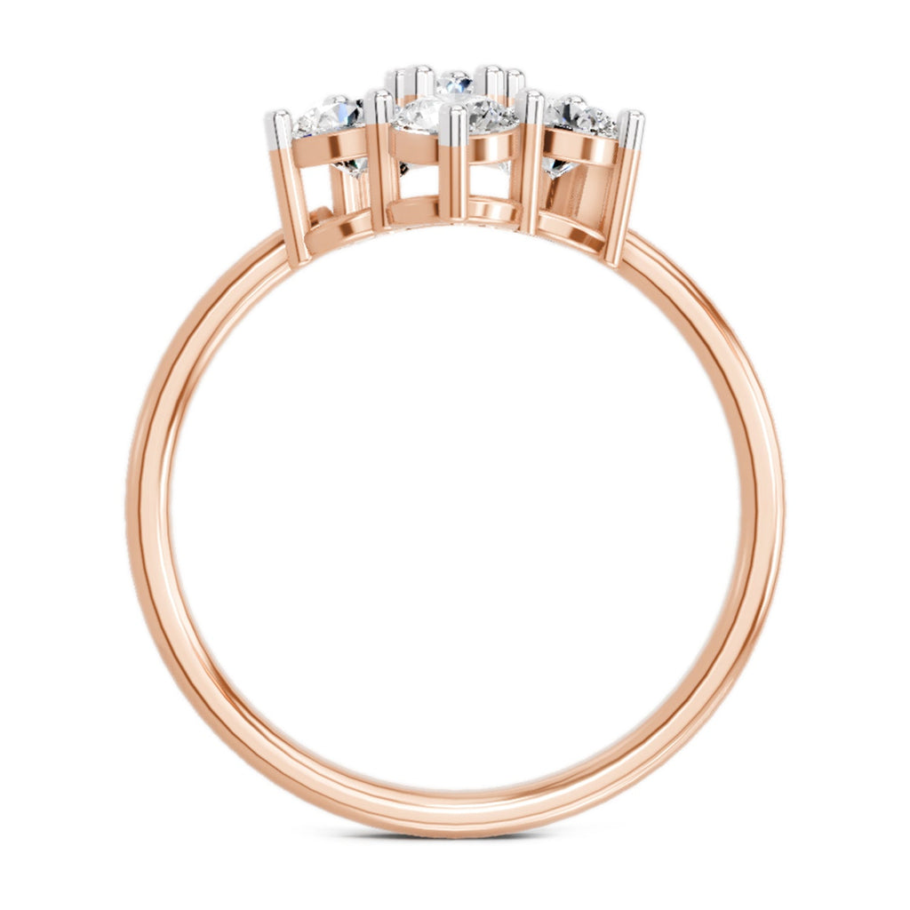 Exquisite Floral Diamond Ring