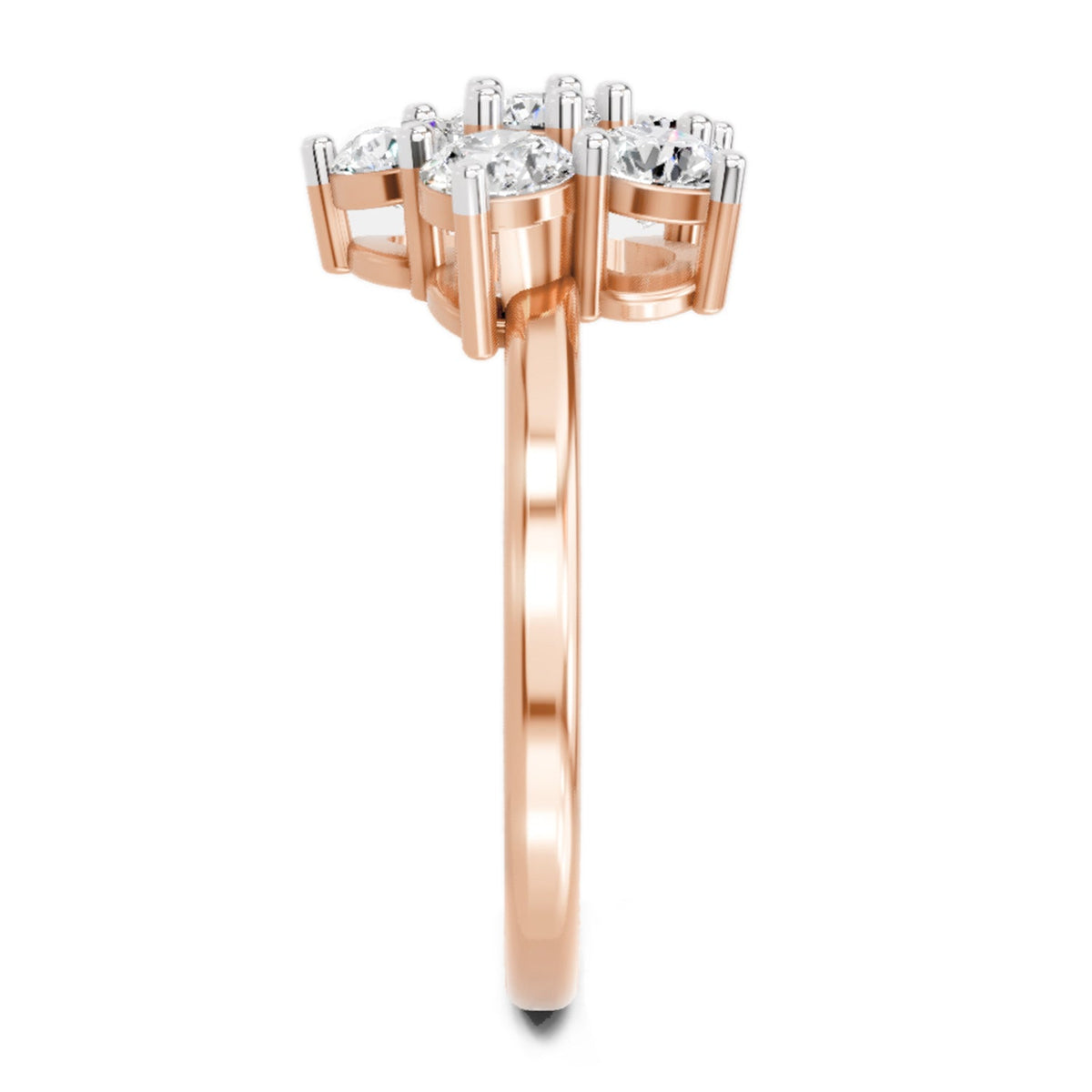 Exquisite Floral Diamond Ring