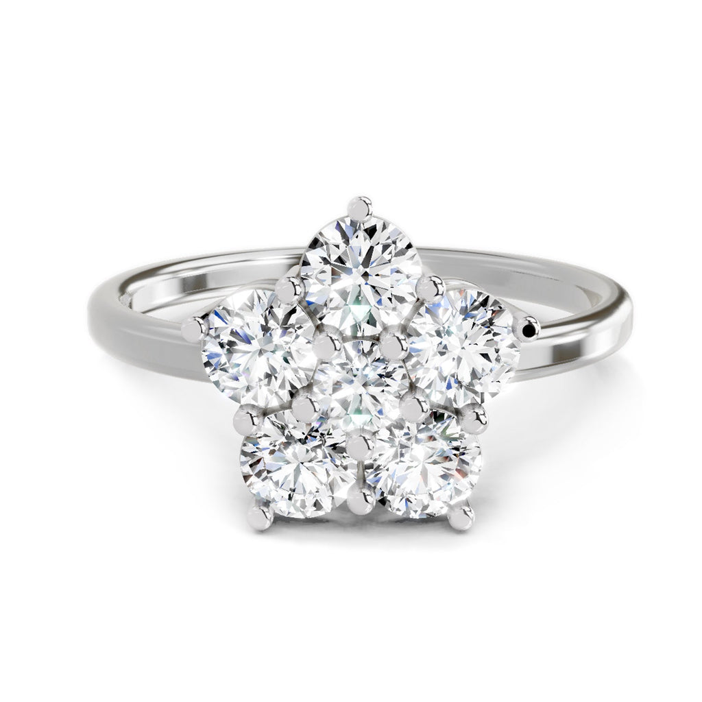 Exquisite Floral Diamond Ring