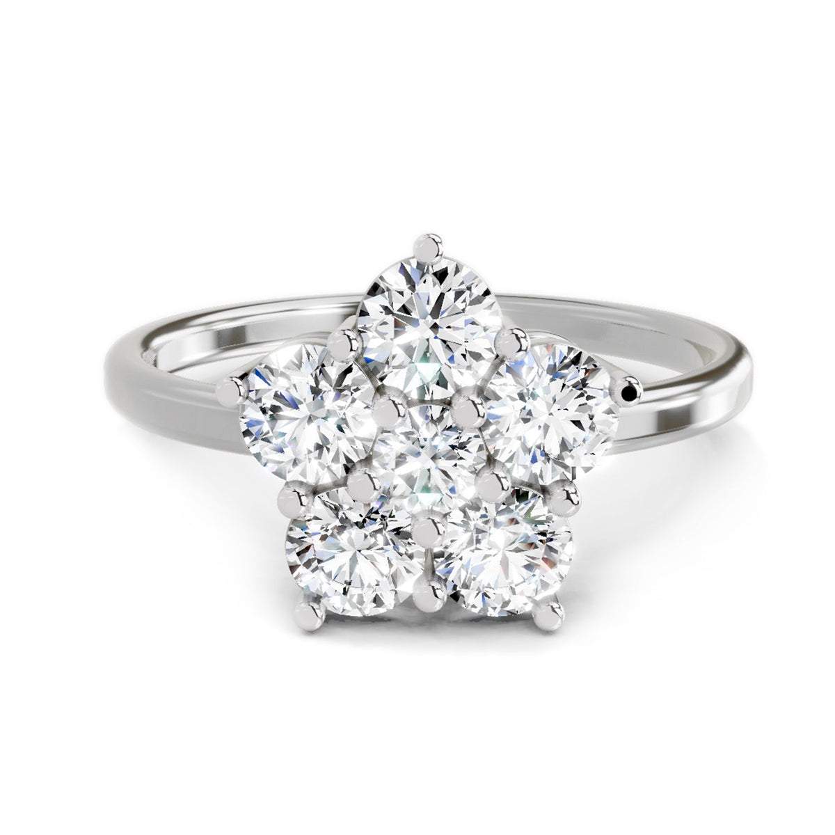 Exquisite Floral Diamond Ring