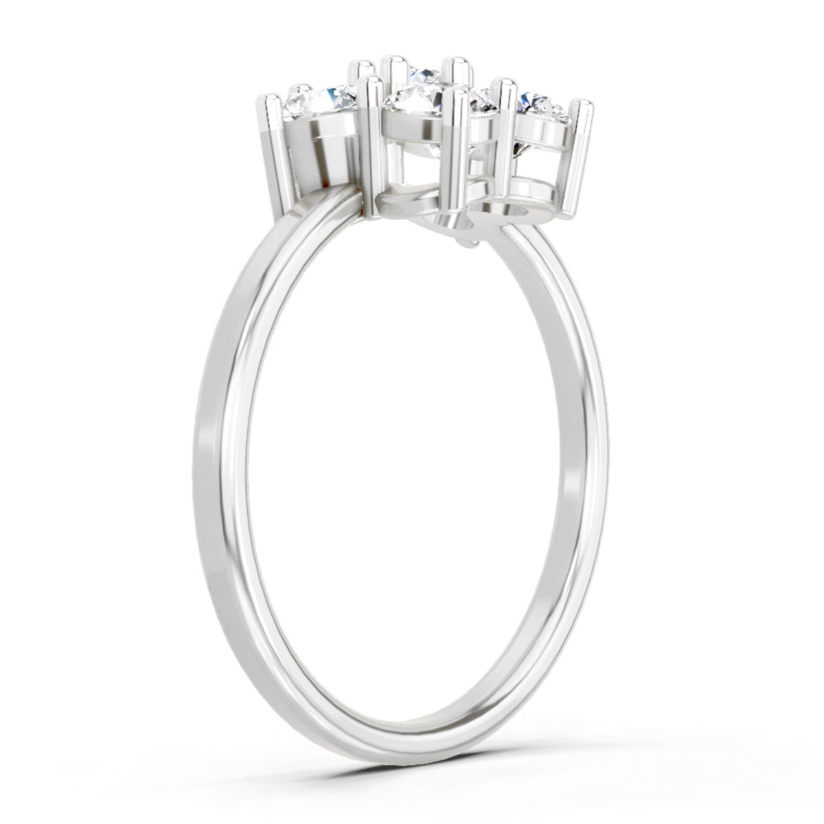 Exquisite Floral Diamond Ring
