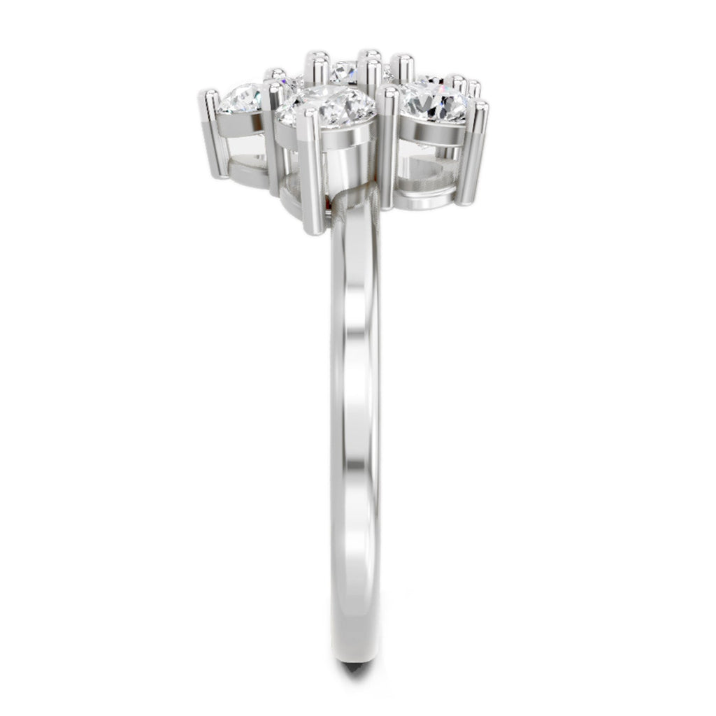Exquisite Floral Diamond Ring