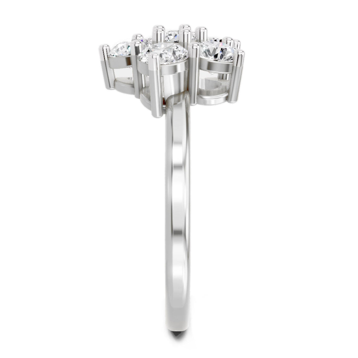 Exquisite Floral Diamond Ring