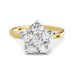 Exquisite Floral Diamond Ring