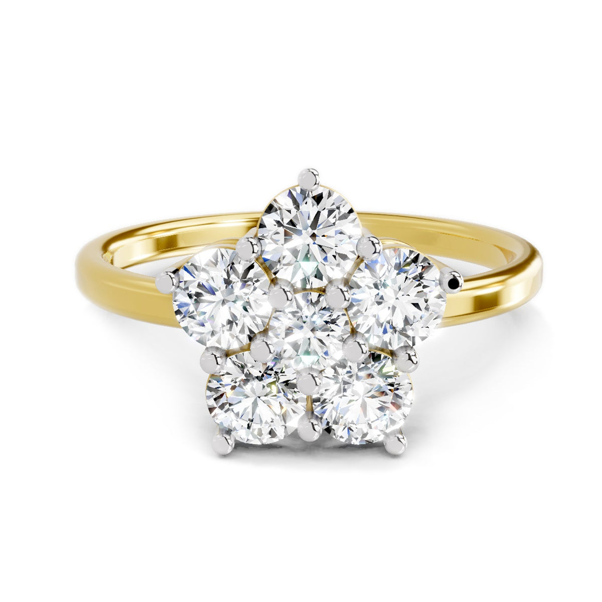 Exquisite Floral Diamond Ring
