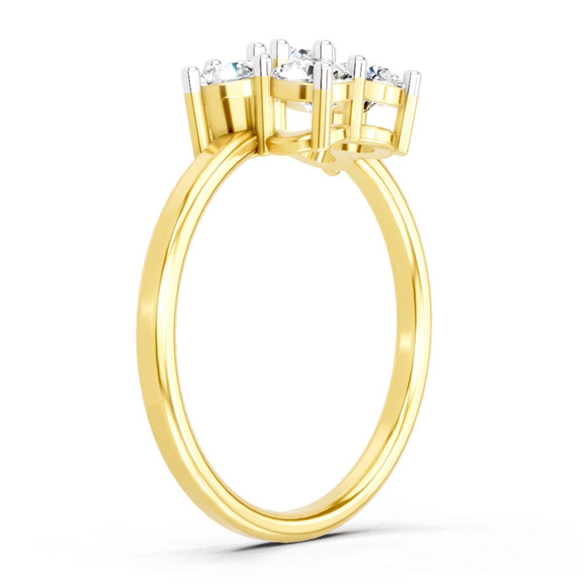 Exquisite Floral Diamond Ring