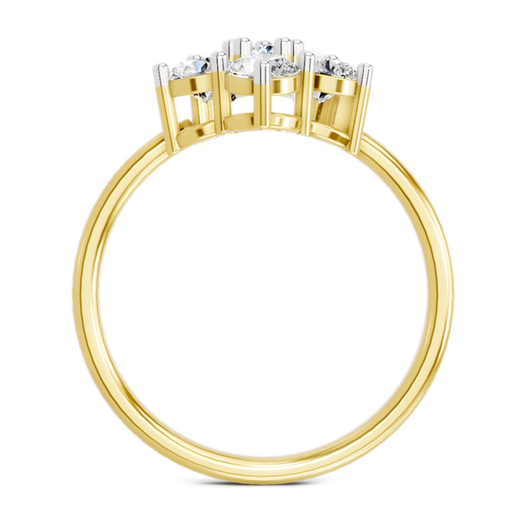 Exquisite Floral Diamond Ring
