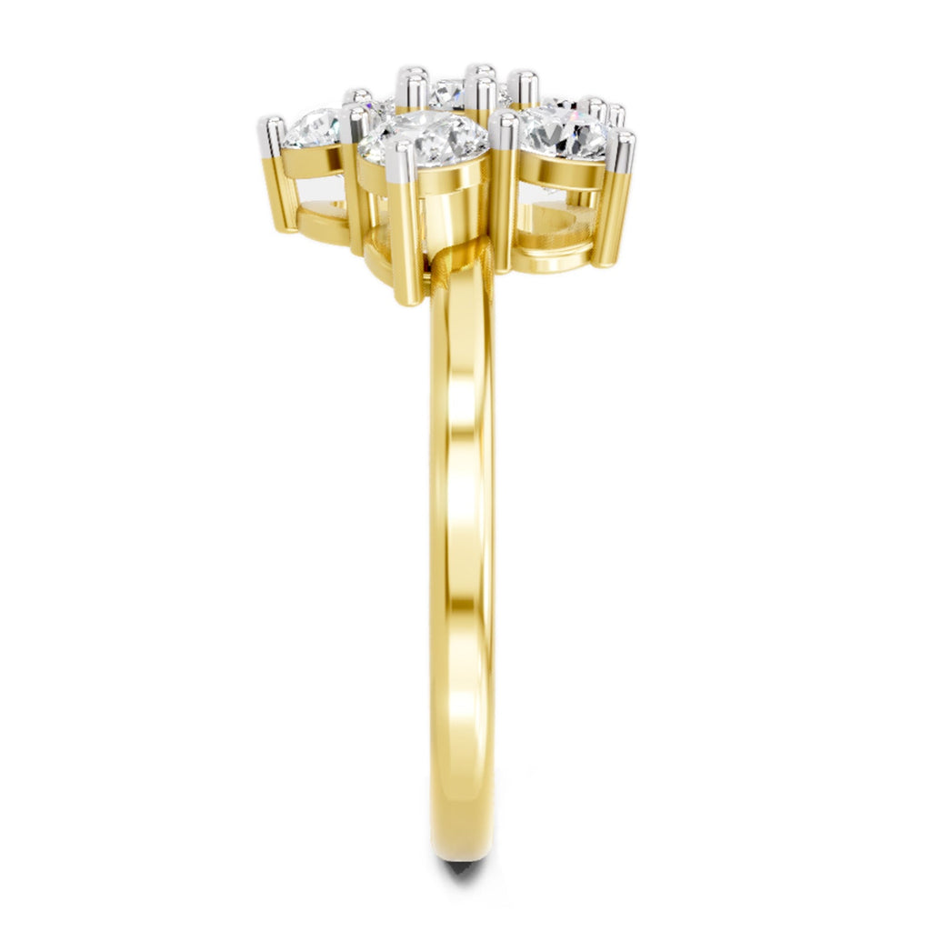 Exquisite Floral Diamond Ring