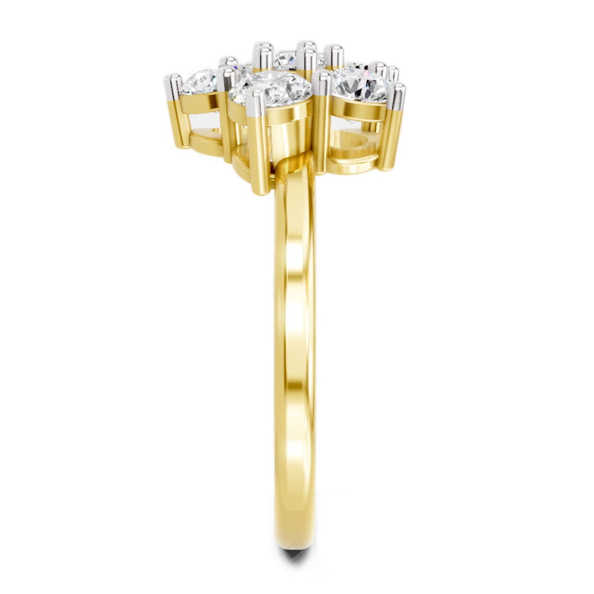 Exquisite Floral Diamond Ring