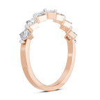 Glistening Princess-Cut Diamond Band Ring