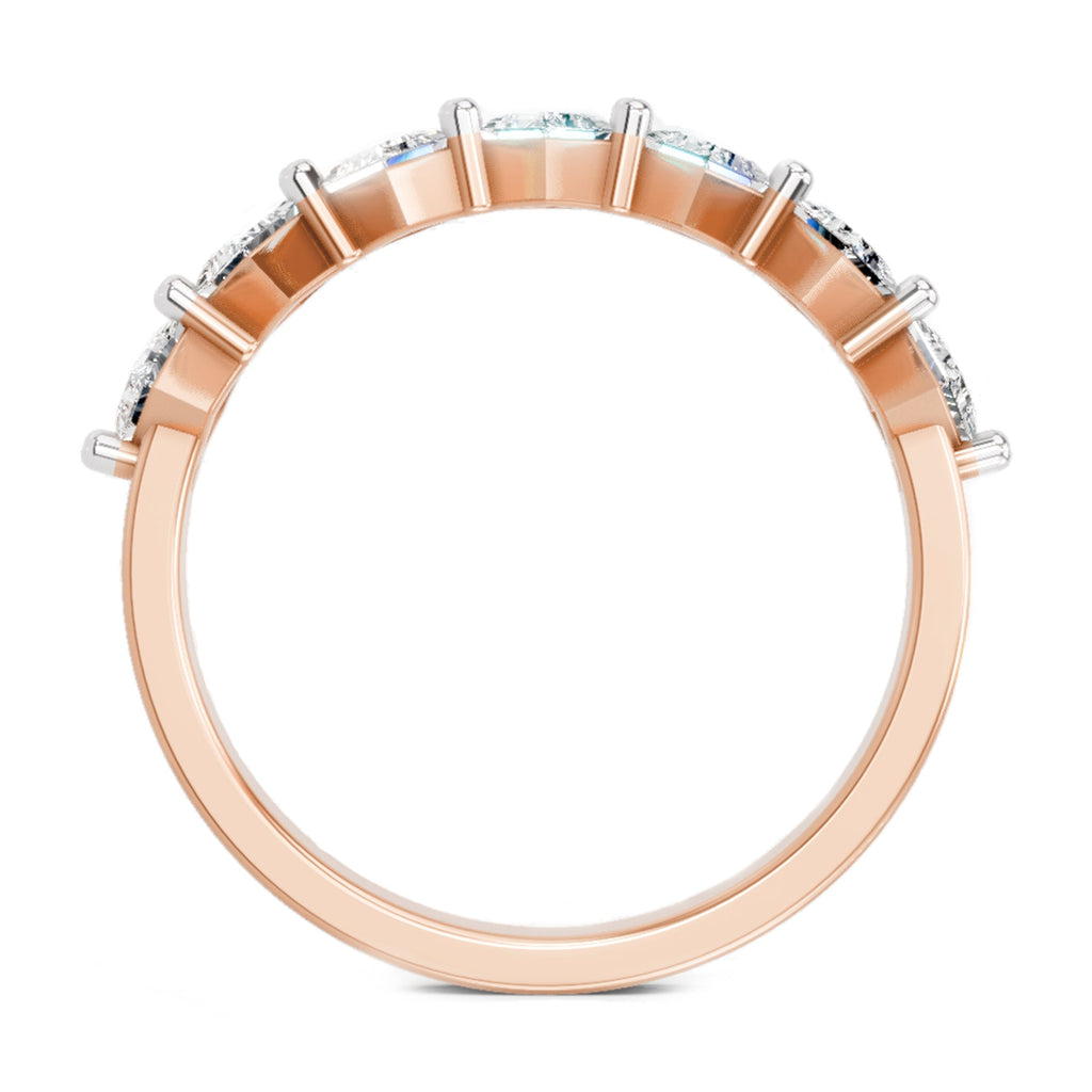 Glistening Princess-Cut Diamond Band Ring