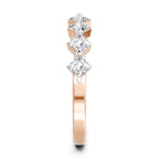 Glistening Princess-Cut Diamond Band Ring