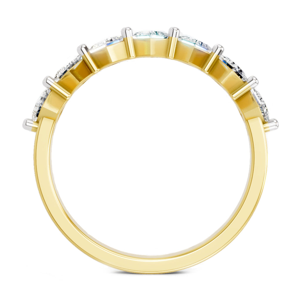 Glistening Princess-Cut Diamond Band Ring