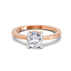 Regal Round Solitaire Diamond Ring
