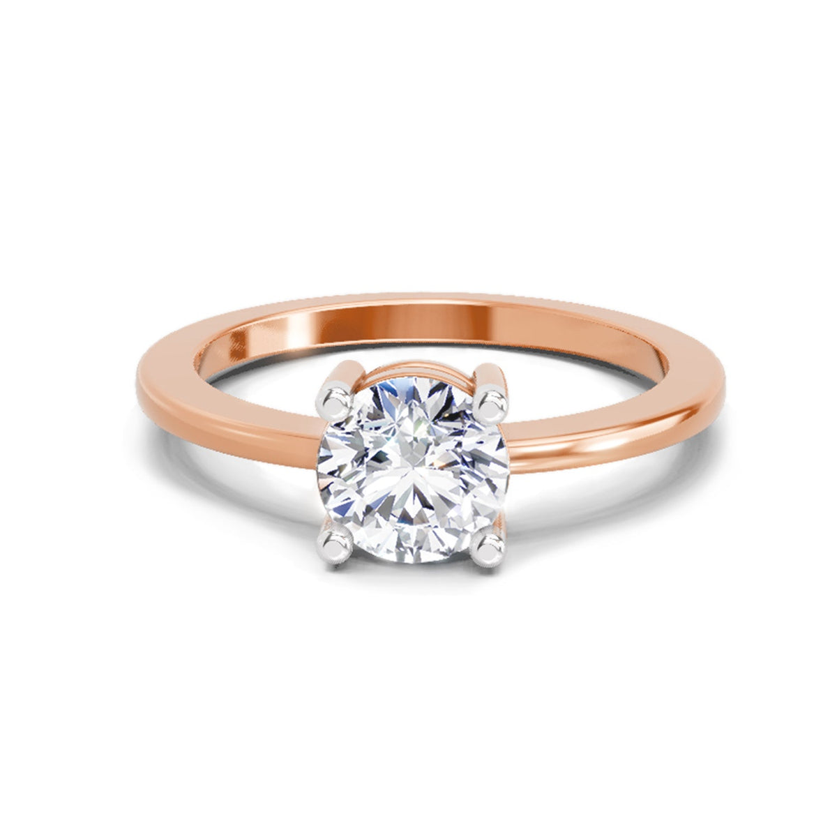 Regal Round Solitaire Diamond Ring