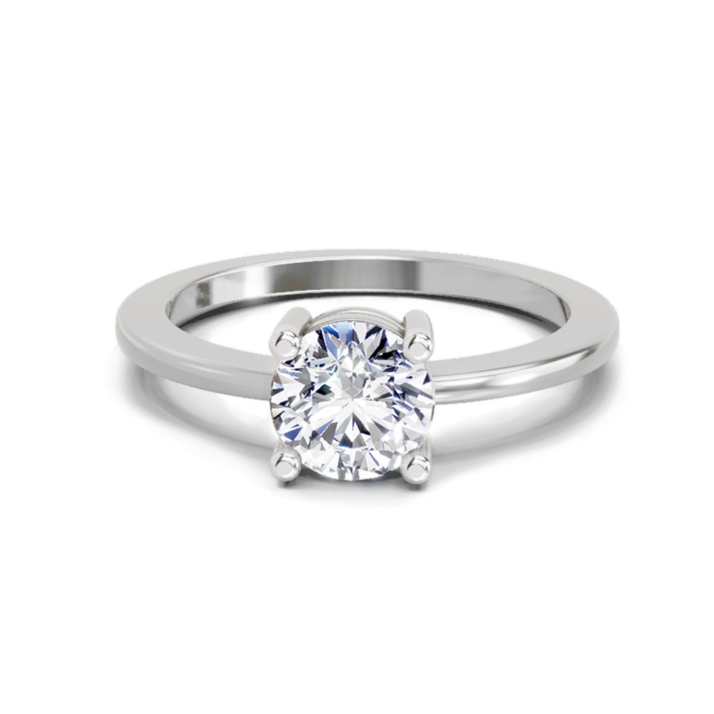 Regal Round Solitaire Diamond Ring