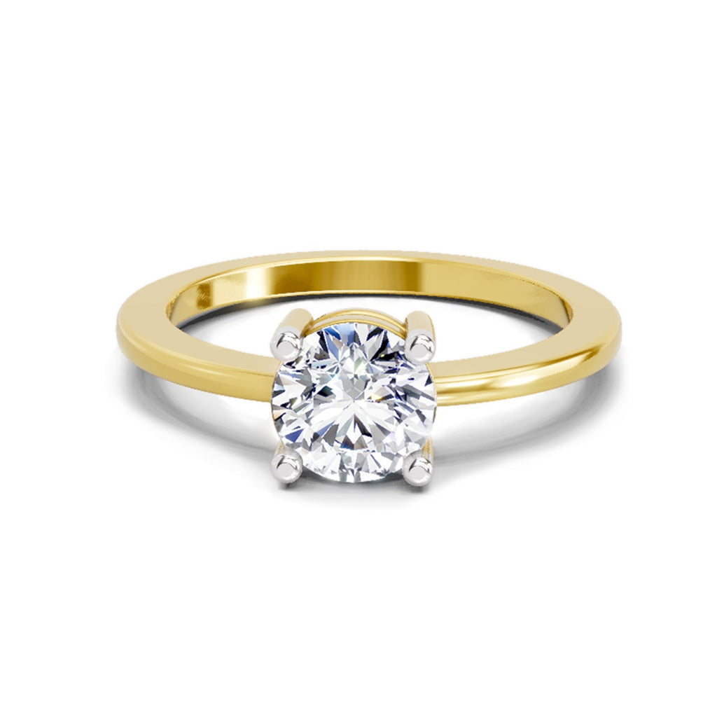 Regal Round Solitaire Diamond Ring