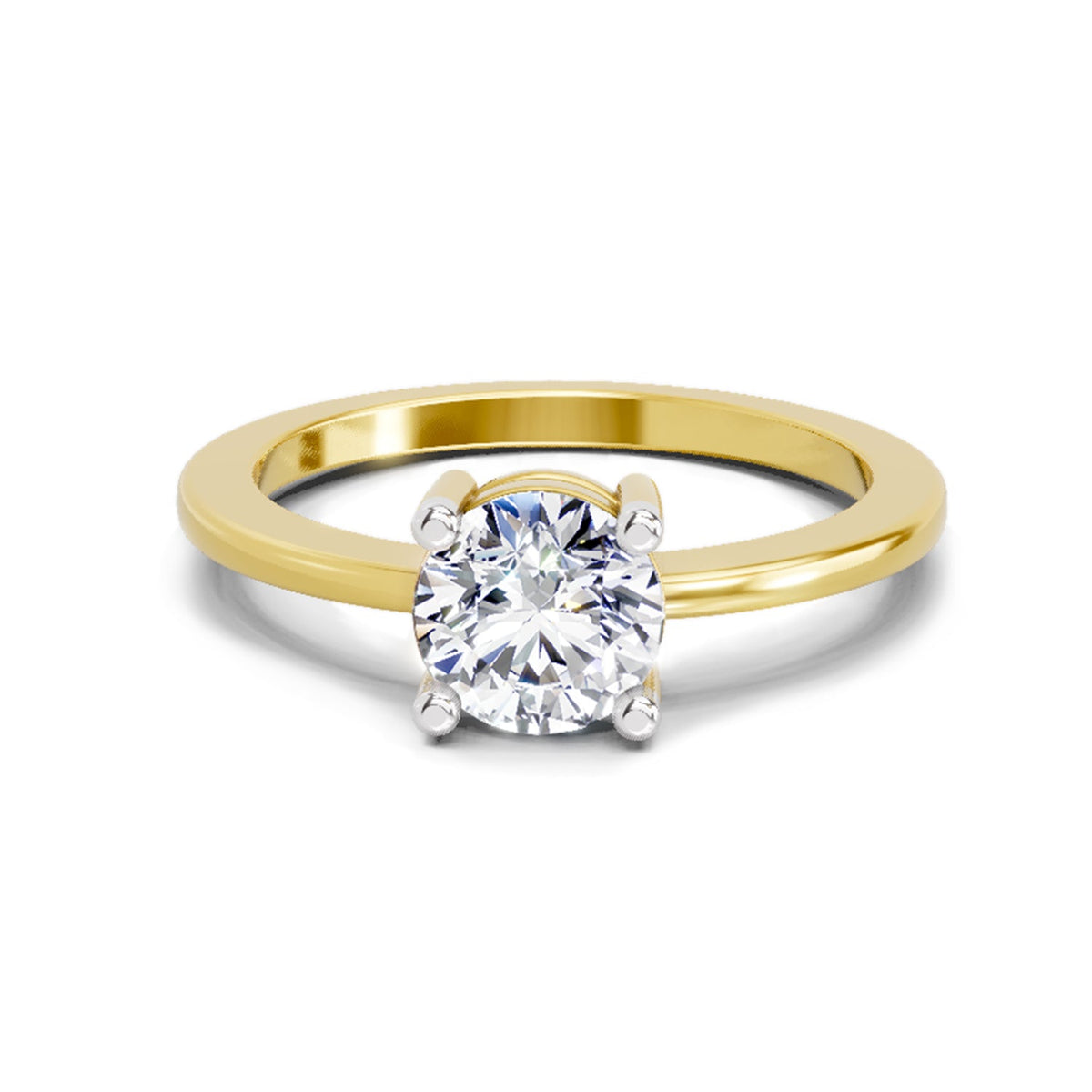 Regal Round Solitaire Diamond Ring