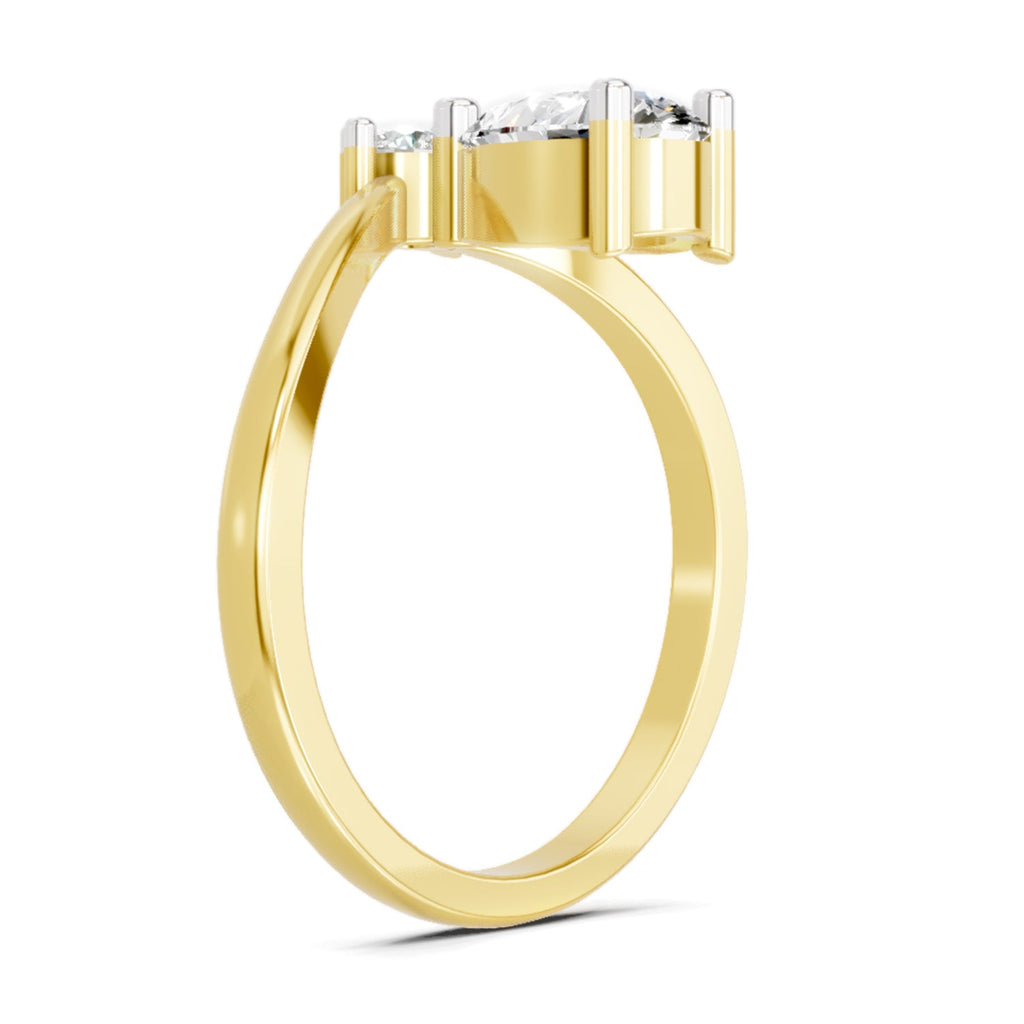 Elegant Pear Diamond Ring