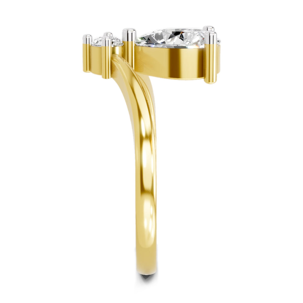 Elegant Pear Diamond Ring