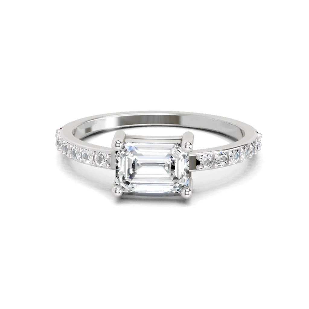 Regal Emerald-Cut Diamond Ring