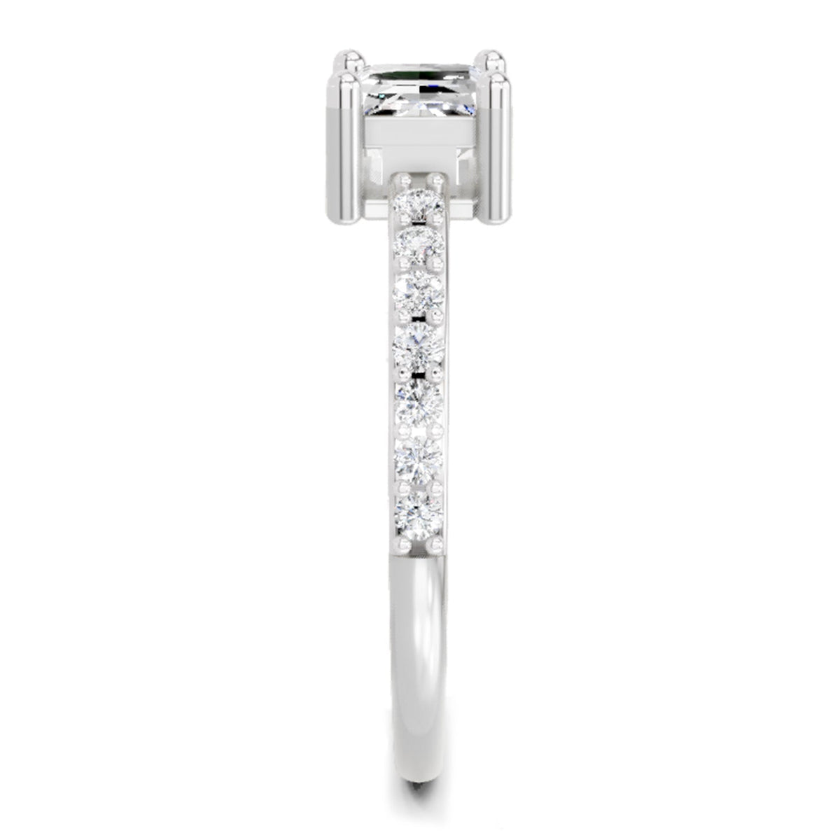 Regal Emerald-Cut Diamond Ring