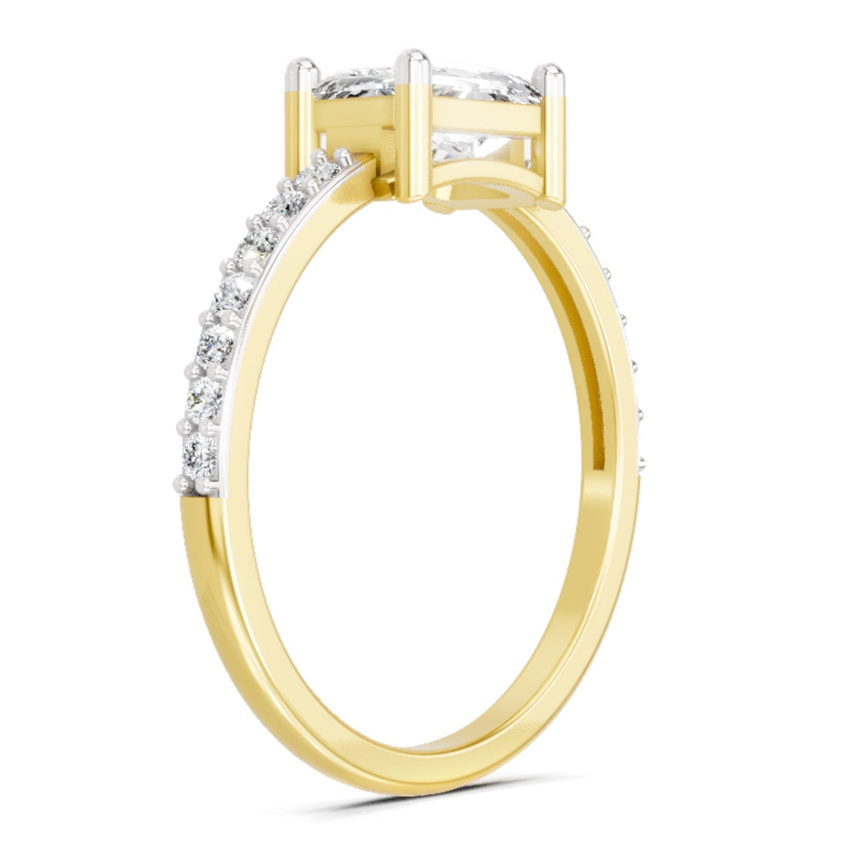 Regal Emerald-Cut Diamond Ring