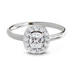 Captivating Cushion Halo Diamond Ring