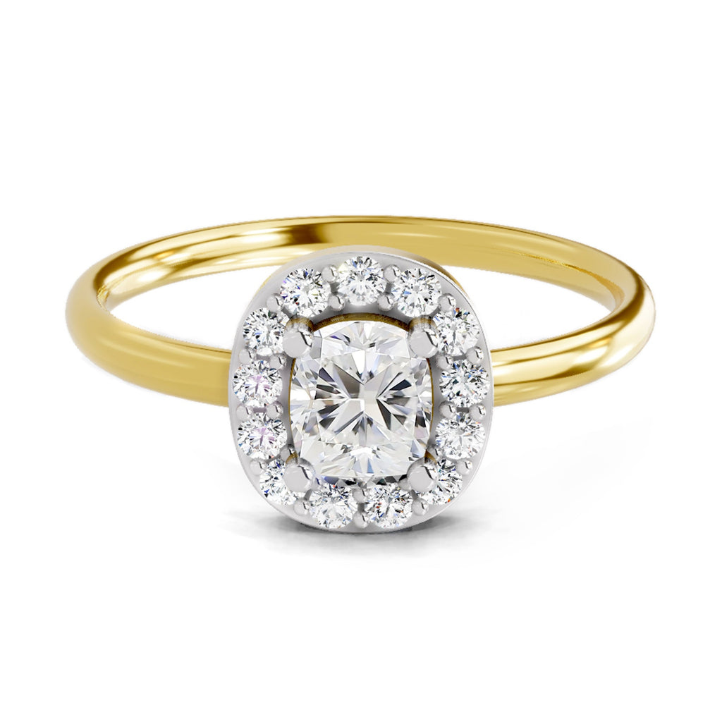 Captivating Cushion Halo Diamond Ring