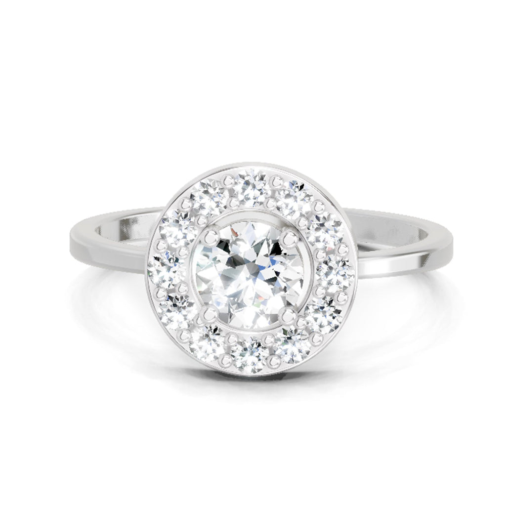 Regal Round Halo Diamond Ring