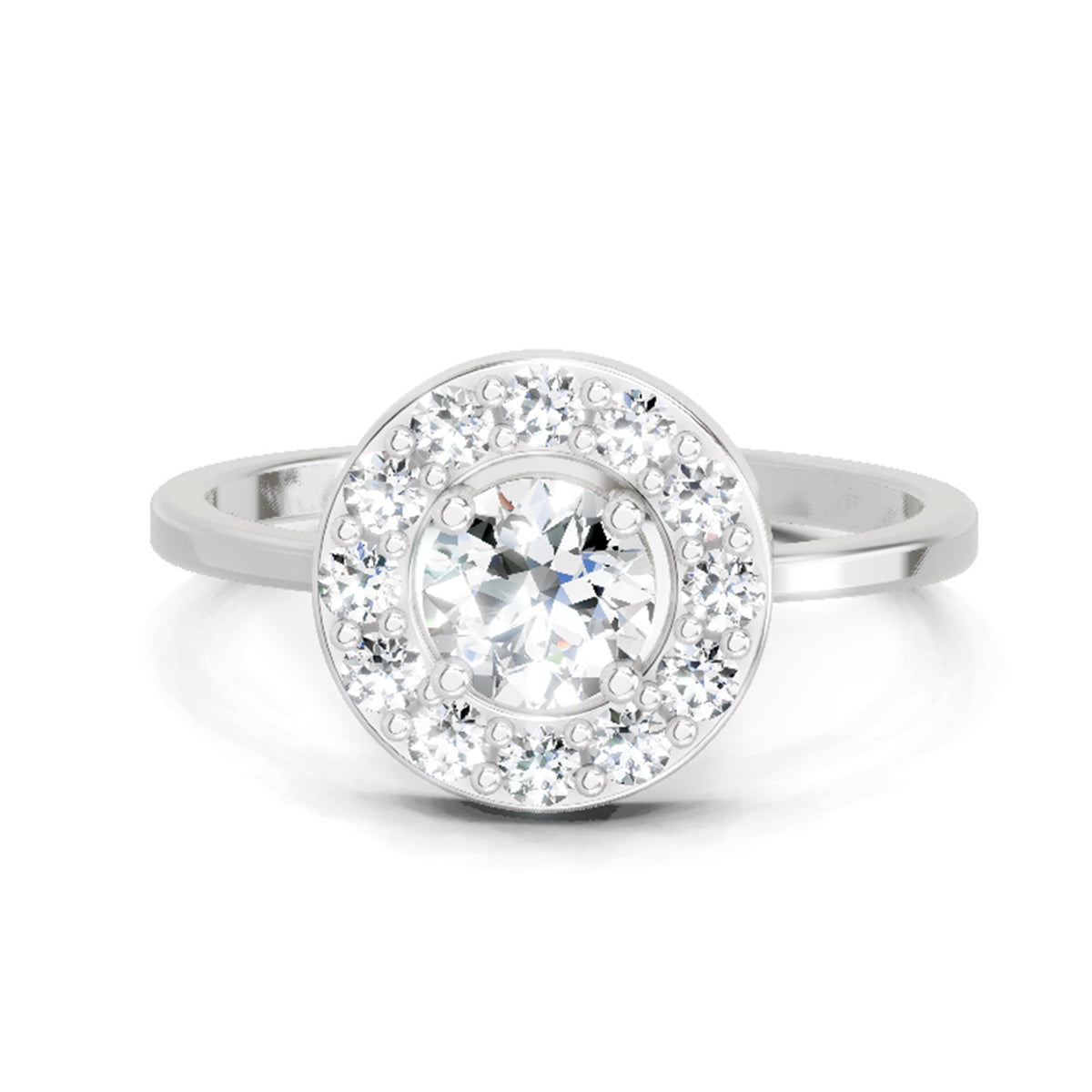 Regal Round Halo Diamond Ring
