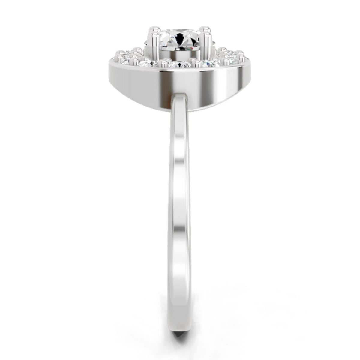 Regal Round Halo Diamond Ring