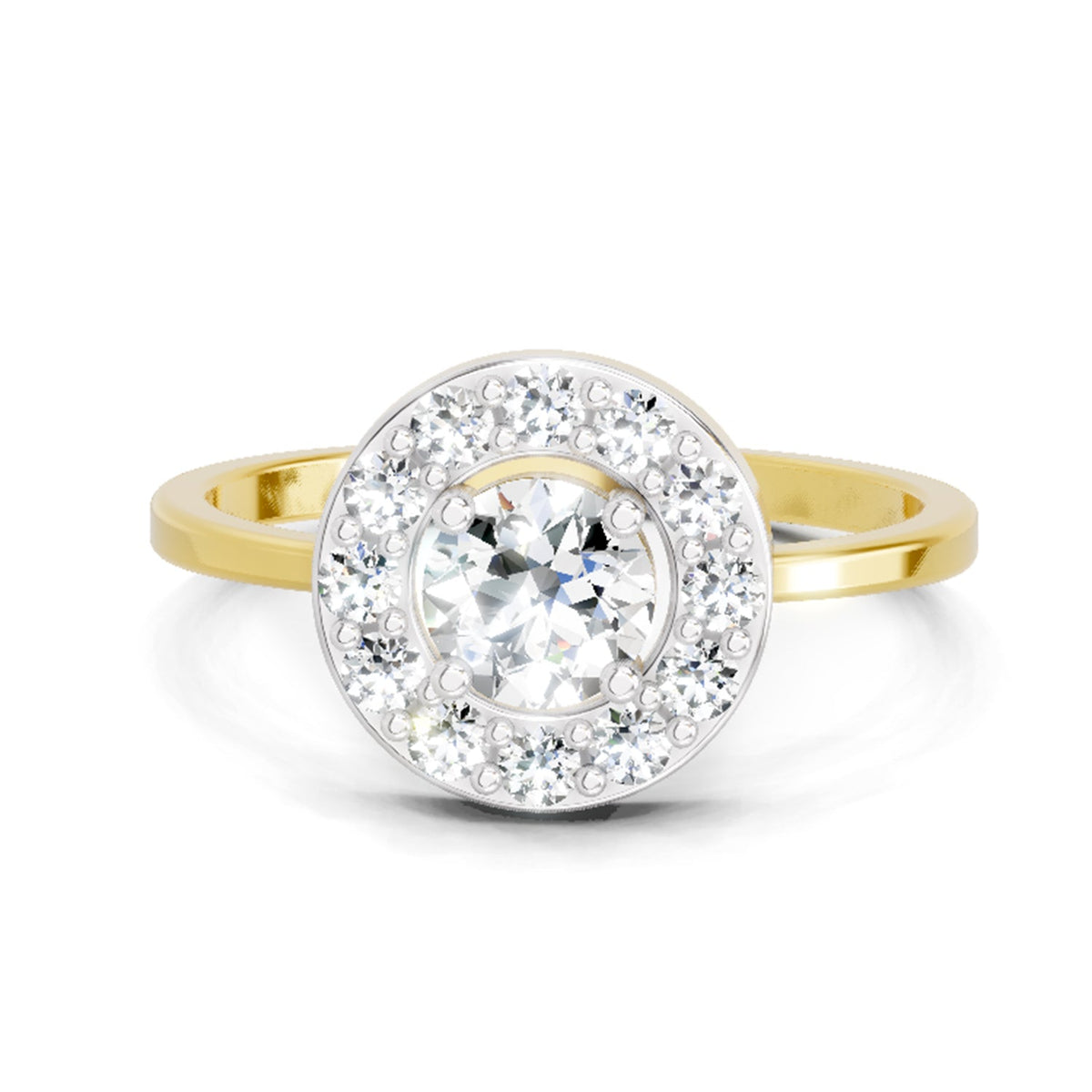 Regal Round Halo Diamond Ring