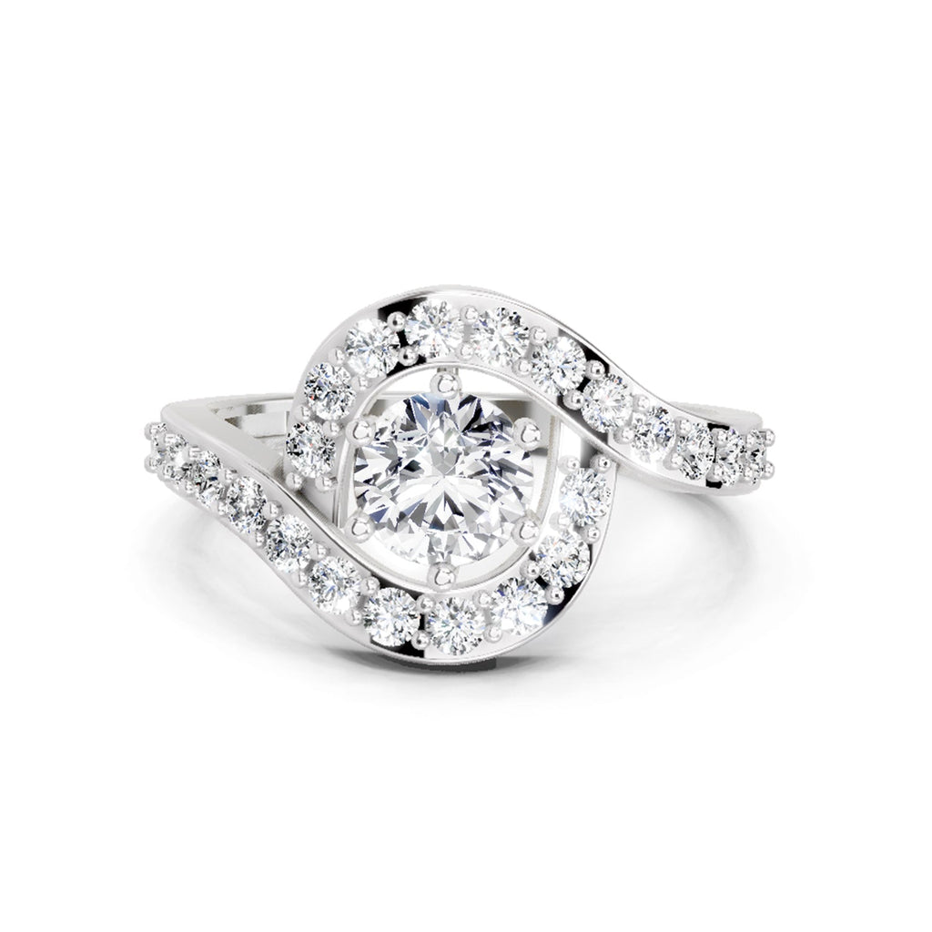 Brilliant Round Halo Diamond Ring