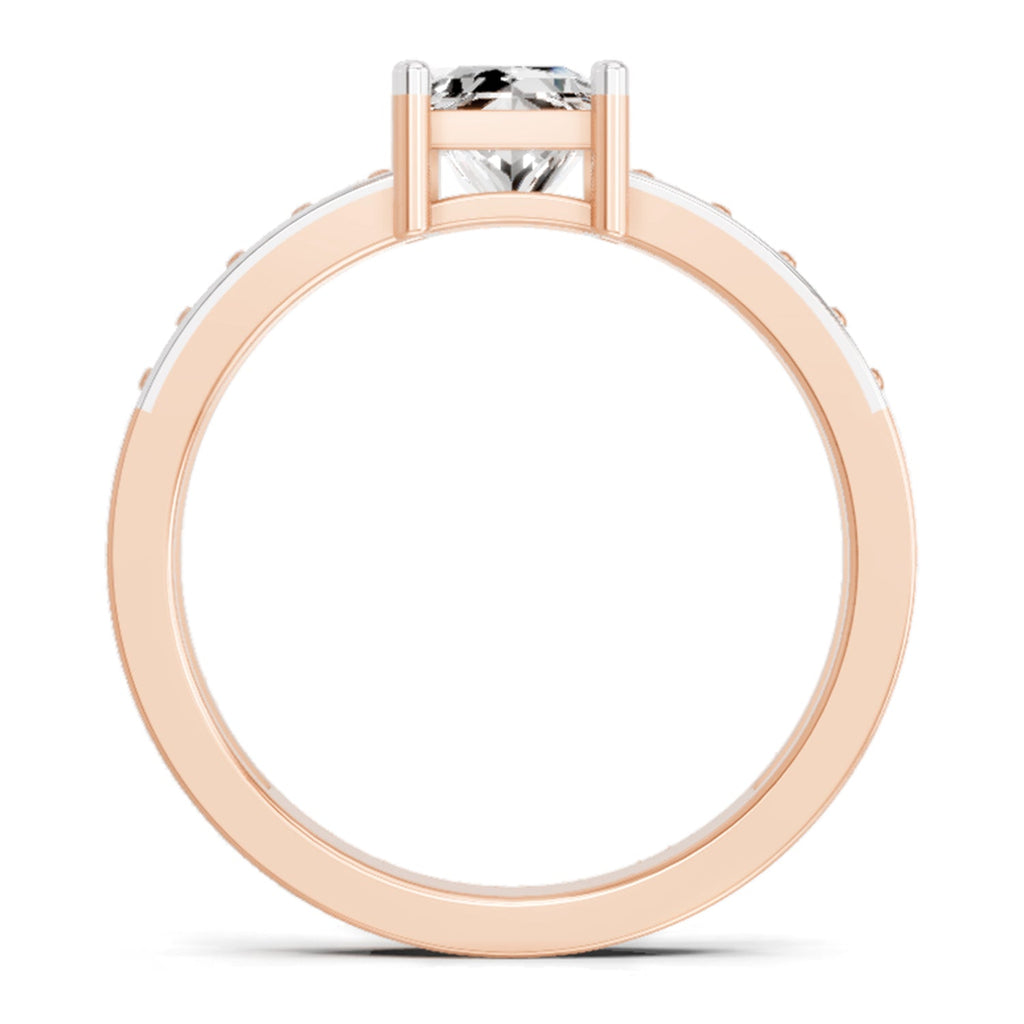 Delicate Princess-Cut Solitaire Diamond Ring