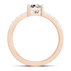 Delicate Princess-Cut Solitaire Diamond Ring