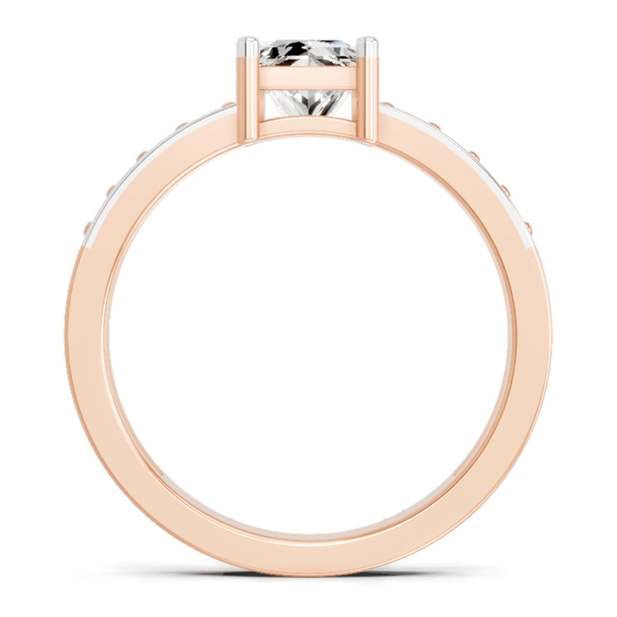 Delicate Princess-Cut Solitaire Diamond Ring