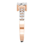 Delicate Princess-Cut Solitaire Diamond Ring