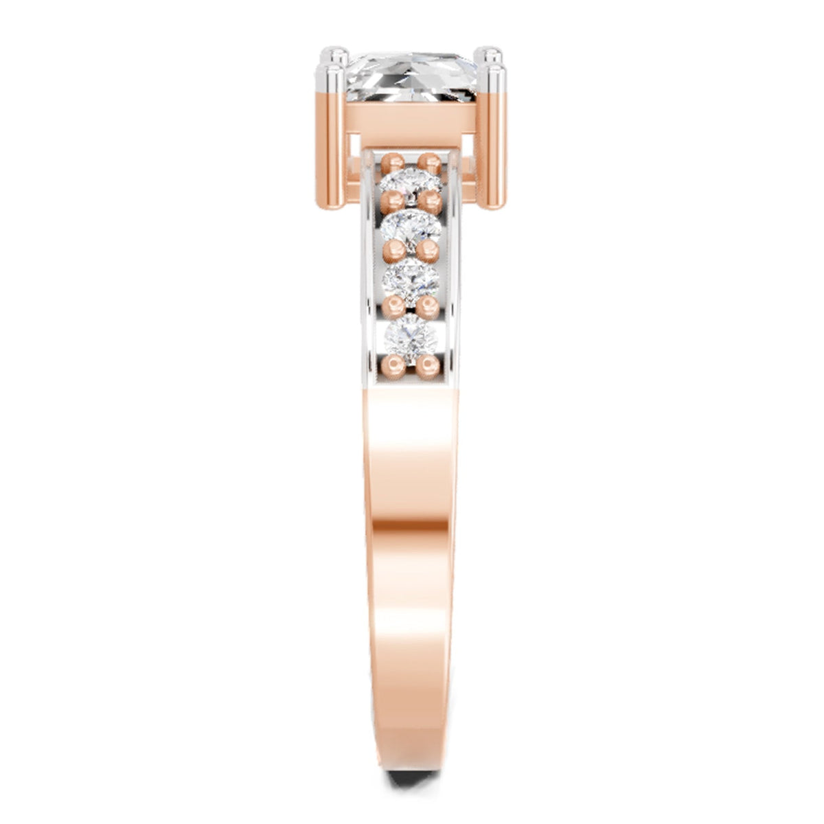 Delicate Princess-Cut Solitaire Diamond Ring