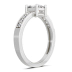 Delicate Princess-Cut Solitaire Diamond Ring