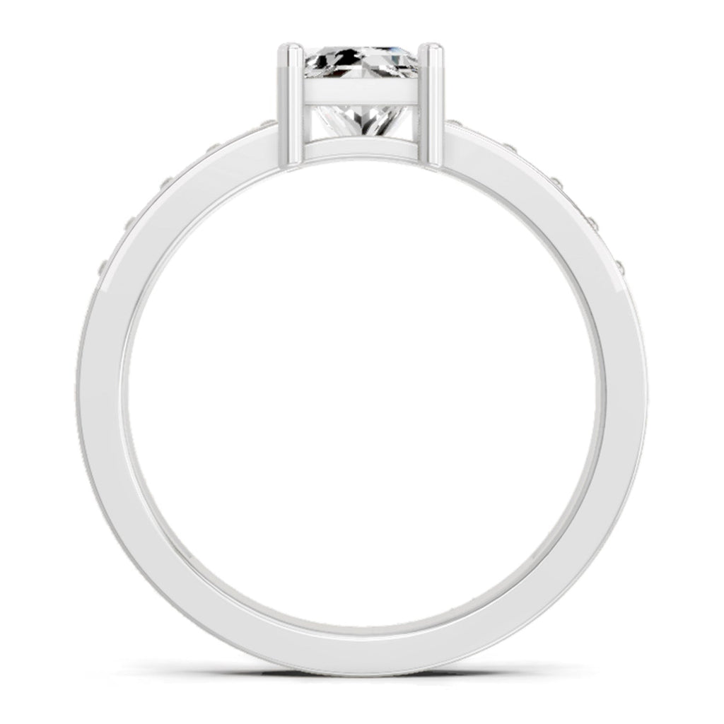 Delicate Princess-Cut Solitaire Diamond Ring