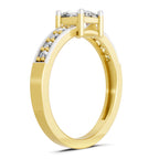 Delicate Princess-Cut Solitaire Diamond Ring
