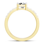 Delicate Princess-Cut Solitaire Diamond Ring