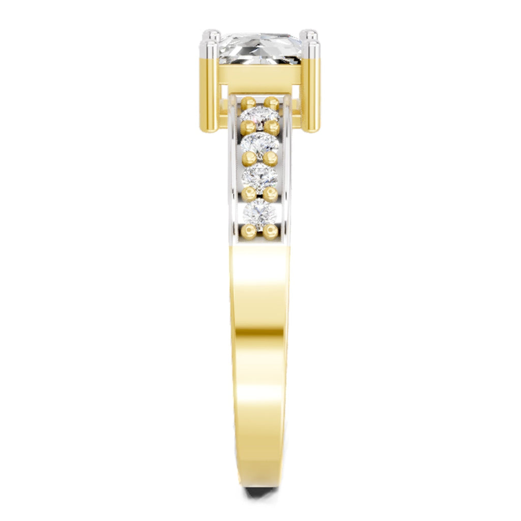 Delicate Princess-Cut Solitaire Diamond Ring