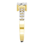 Delicate Princess-Cut Solitaire Diamond Ring