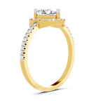 Ethereal Heart Halo Diamond Ring