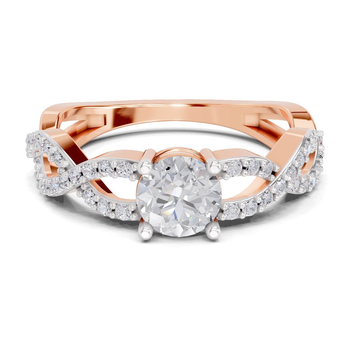 Refined Infinity Diamond Engagement Ring