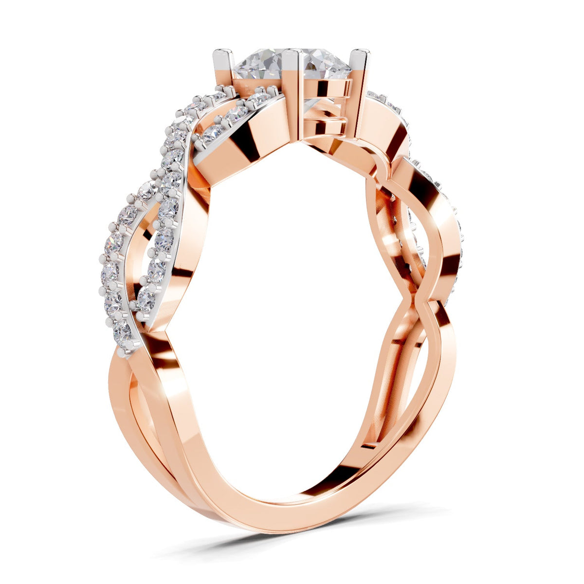 Refined Infinity Diamond Engagement Ring