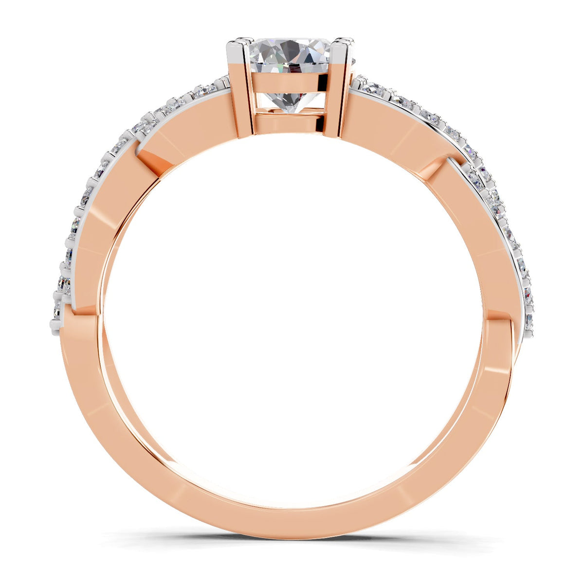 Refined Infinity Diamond Engagement Ring